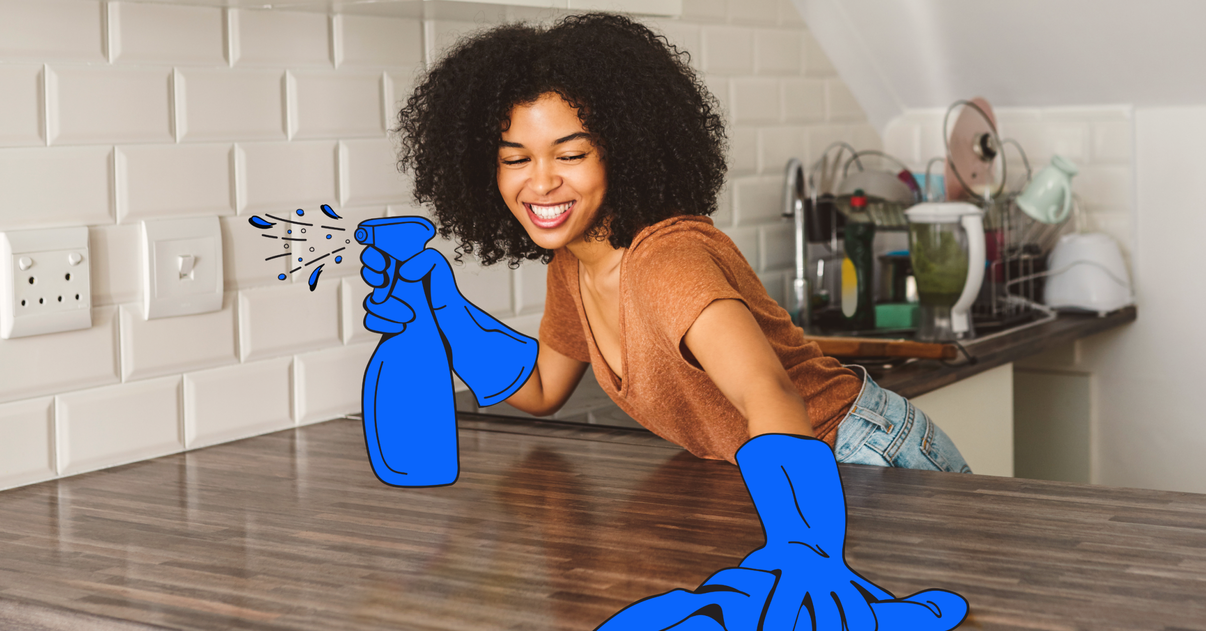 Tasker performing a House Cleaning job.